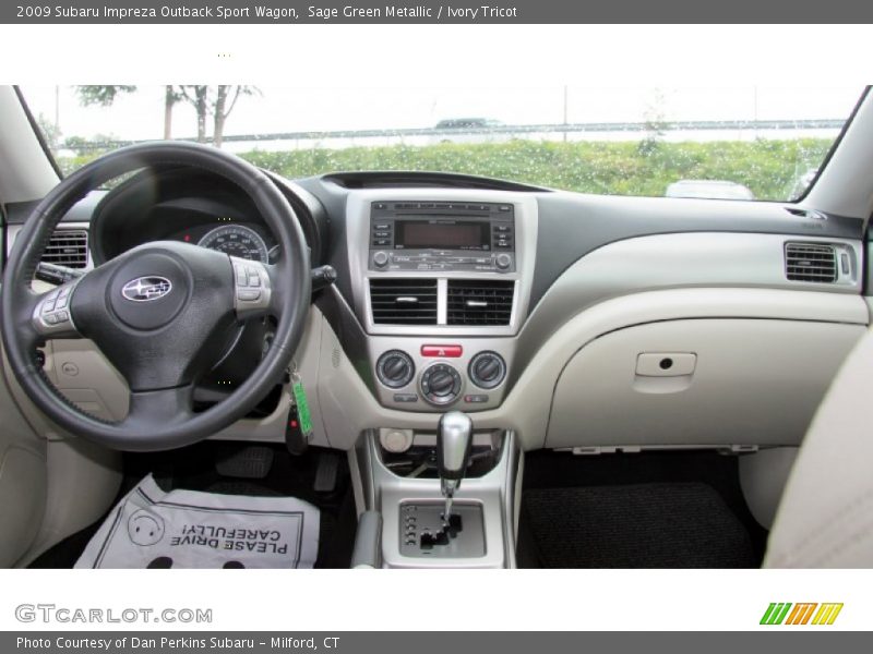 Sage Green Metallic / Ivory Tricot 2009 Subaru Impreza Outback Sport Wagon