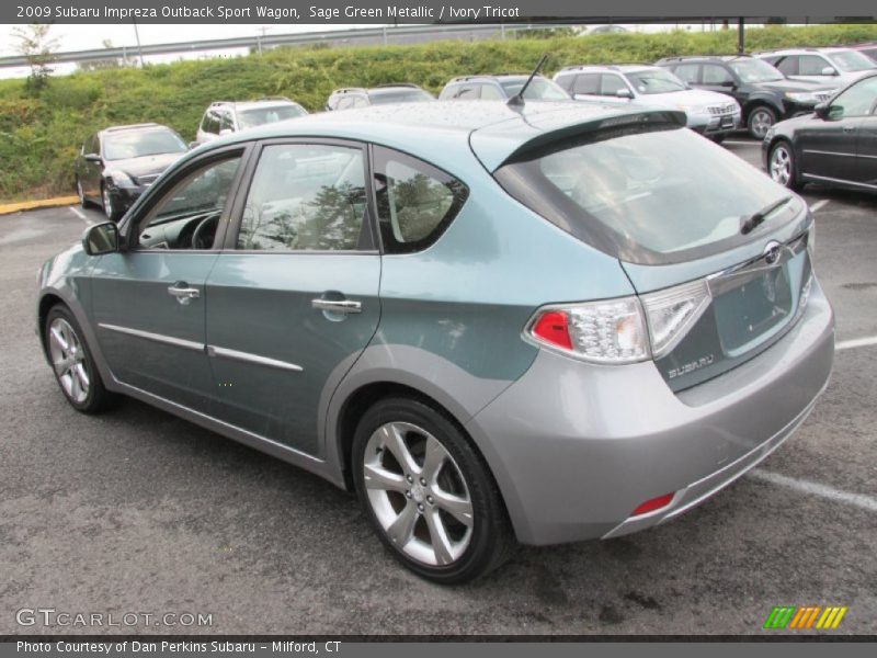 Sage Green Metallic / Ivory Tricot 2009 Subaru Impreza Outback Sport Wagon