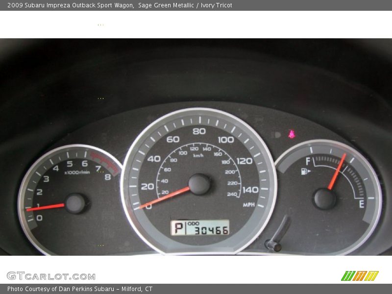 Sage Green Metallic / Ivory Tricot 2009 Subaru Impreza Outback Sport Wagon