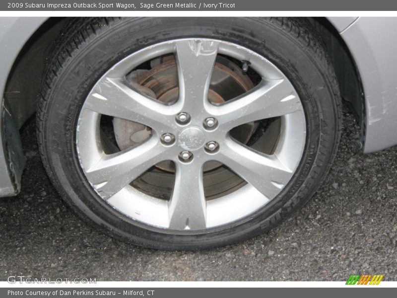 Sage Green Metallic / Ivory Tricot 2009 Subaru Impreza Outback Sport Wagon