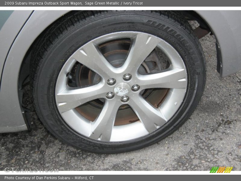 Sage Green Metallic / Ivory Tricot 2009 Subaru Impreza Outback Sport Wagon