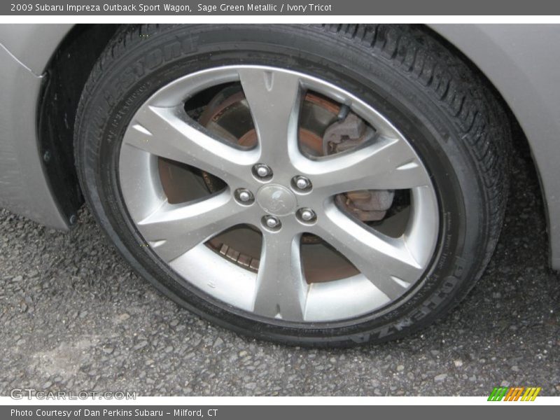 Sage Green Metallic / Ivory Tricot 2009 Subaru Impreza Outback Sport Wagon