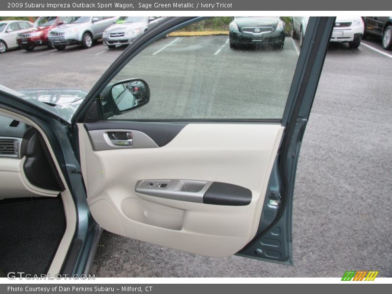Sage Green Metallic / Ivory Tricot 2009 Subaru Impreza Outback Sport Wagon