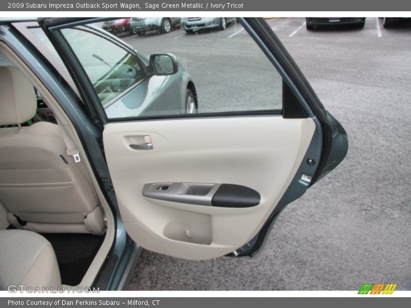 Sage Green Metallic / Ivory Tricot 2009 Subaru Impreza Outback Sport Wagon