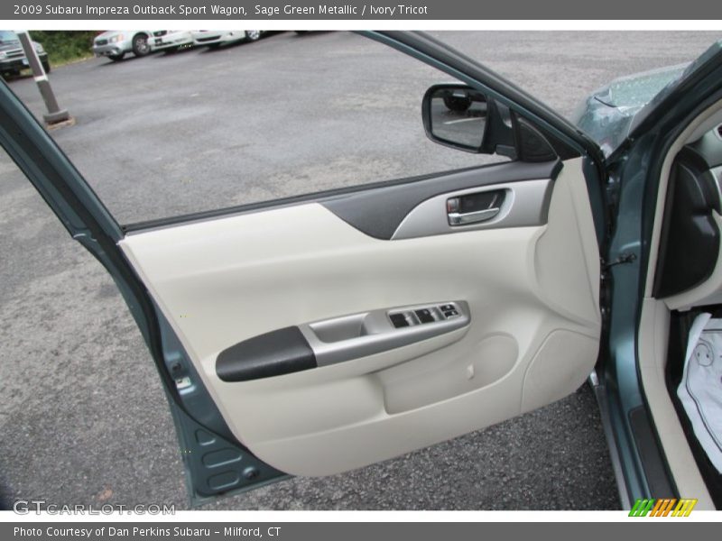 Sage Green Metallic / Ivory Tricot 2009 Subaru Impreza Outback Sport Wagon