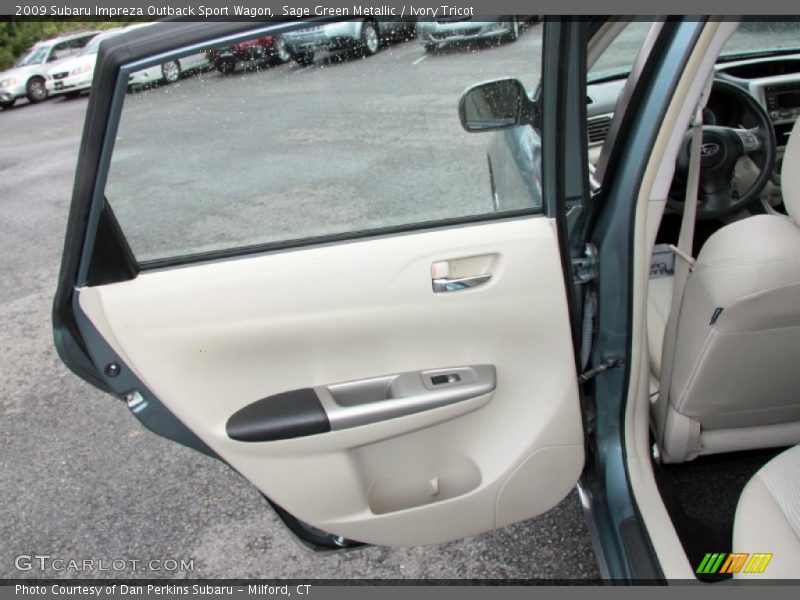 Sage Green Metallic / Ivory Tricot 2009 Subaru Impreza Outback Sport Wagon