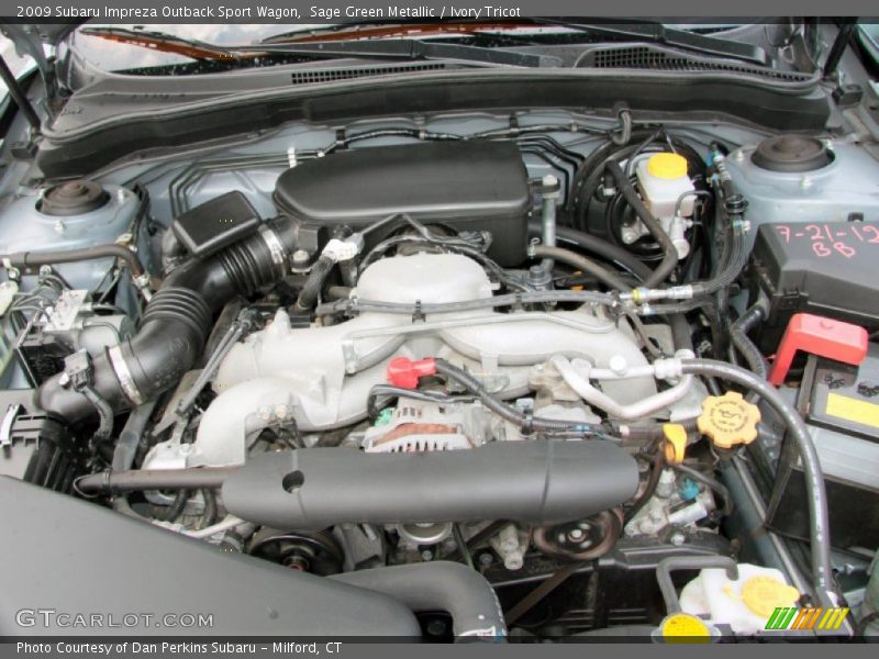 Sage Green Metallic / Ivory Tricot 2009 Subaru Impreza Outback Sport Wagon