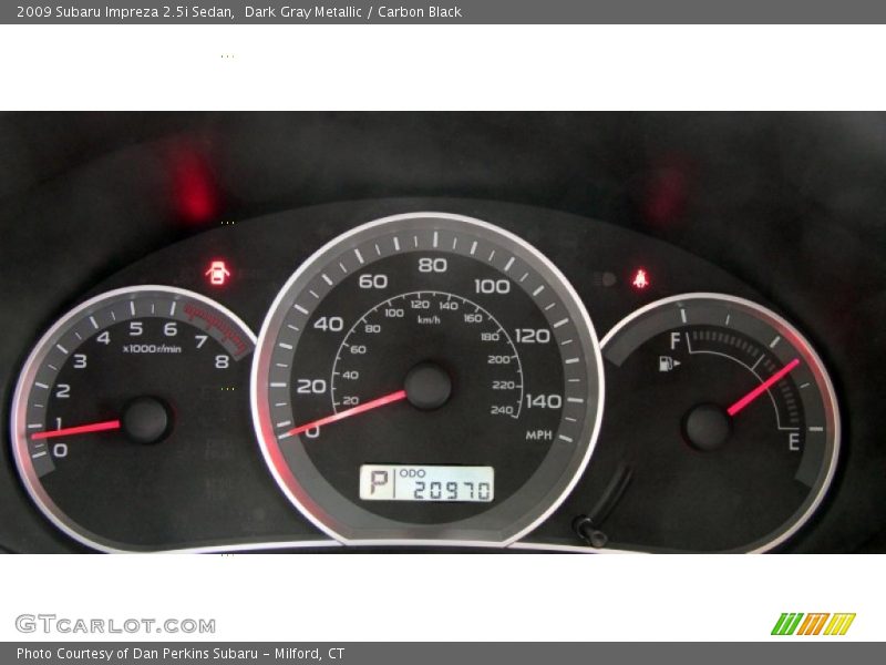 Dark Gray Metallic / Carbon Black 2009 Subaru Impreza 2.5i Sedan