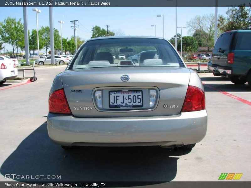 Radium Metallic / Taupe Beige 2006 Nissan Sentra 1.8 S