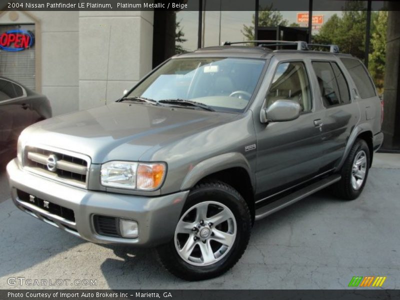 Platinum Metallic / Beige 2004 Nissan Pathfinder LE Platinum