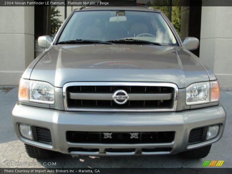 Platinum Metallic / Beige 2004 Nissan Pathfinder LE Platinum