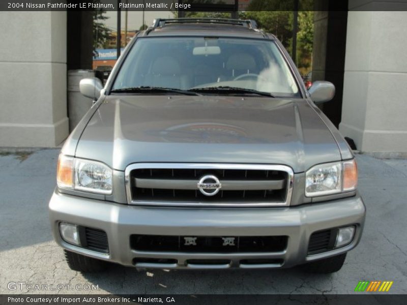 Platinum Metallic / Beige 2004 Nissan Pathfinder LE Platinum