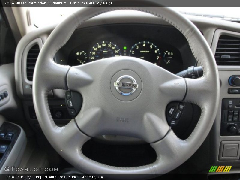 Platinum Metallic / Beige 2004 Nissan Pathfinder LE Platinum