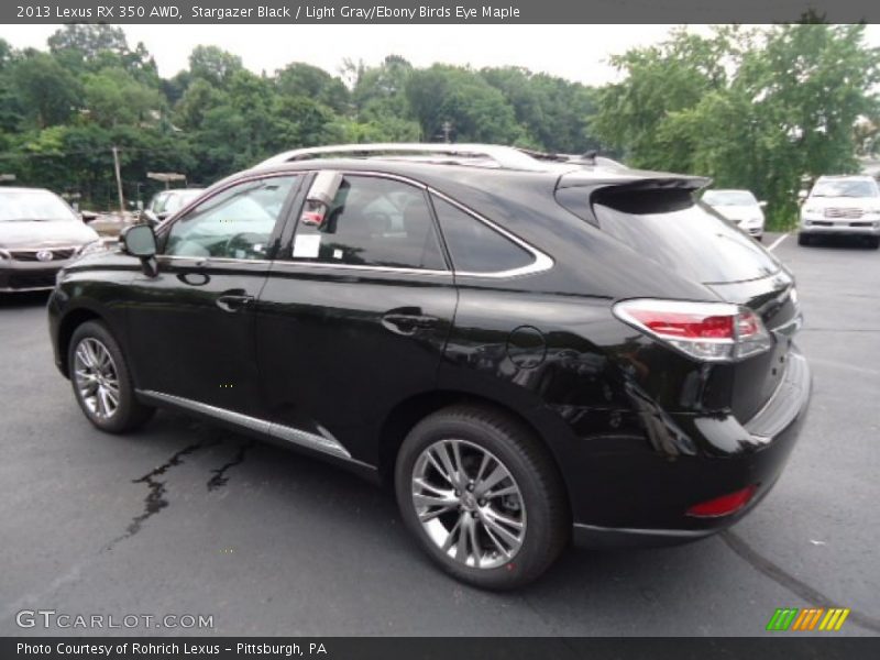 Stargazer Black / Light Gray/Ebony Birds Eye Maple 2013 Lexus RX 350 AWD