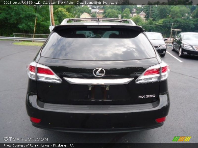 Stargazer Black / Light Gray/Ebony Birds Eye Maple 2013 Lexus RX 350 AWD