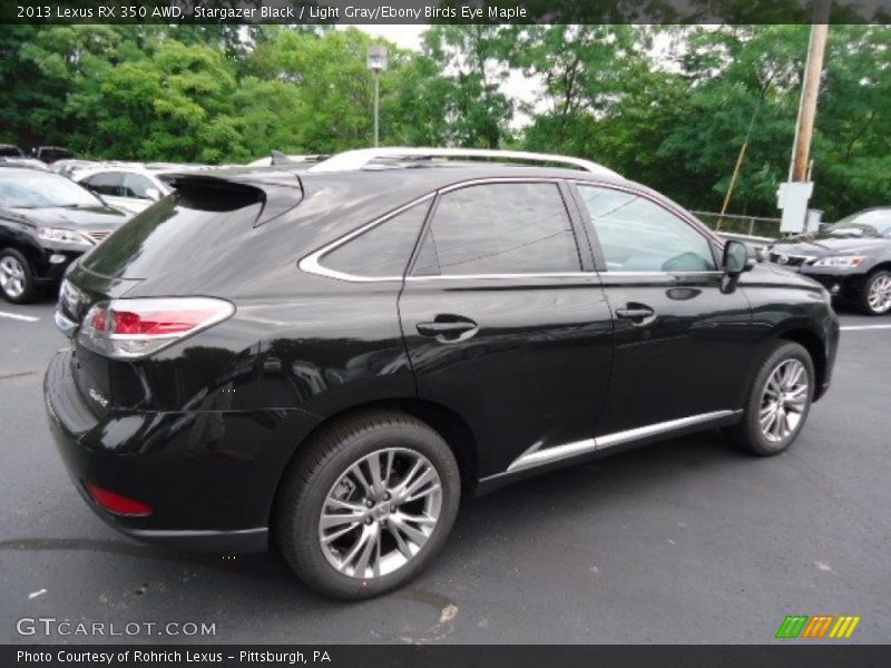 Stargazer Black / Light Gray/Ebony Birds Eye Maple 2013 Lexus RX 350 AWD
