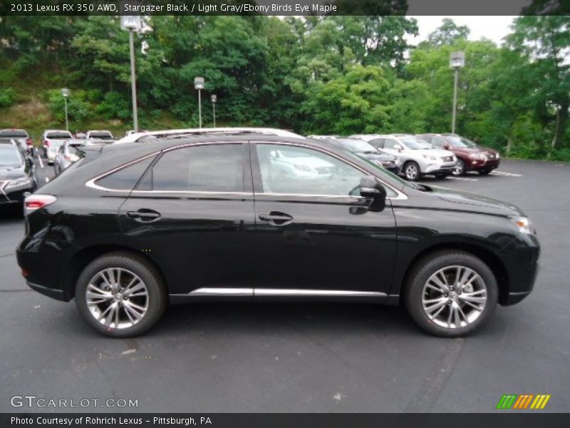 Stargazer Black / Light Gray/Ebony Birds Eye Maple 2013 Lexus RX 350 AWD