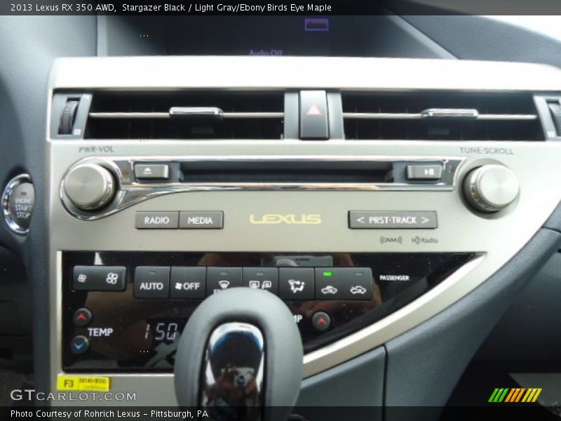 Stargazer Black / Light Gray/Ebony Birds Eye Maple 2013 Lexus RX 350 AWD