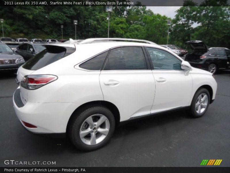 Starfire White Pearl / Black/Ebony Birds Eye Maple 2013 Lexus RX 350 AWD