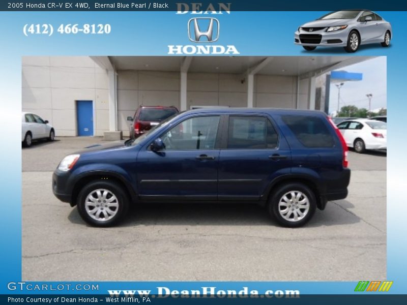 Eternal Blue Pearl / Black 2005 Honda CR-V EX 4WD
