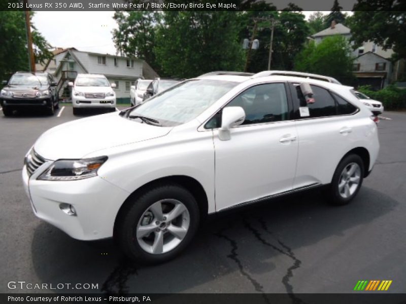 Starfire White Pearl / Black/Ebony Birds Eye Maple 2013 Lexus RX 350 AWD