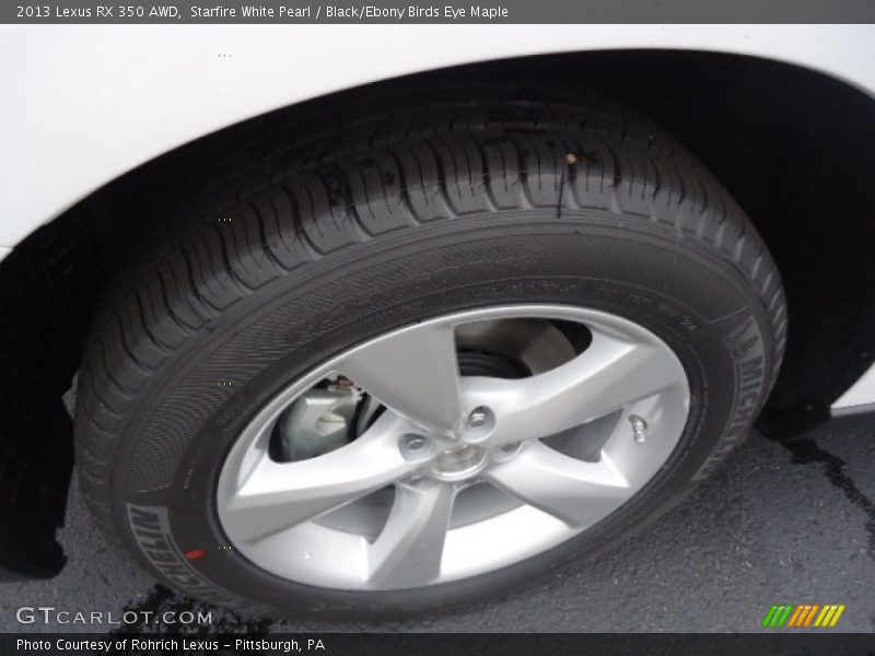 Starfire White Pearl / Black/Ebony Birds Eye Maple 2013 Lexus RX 350 AWD