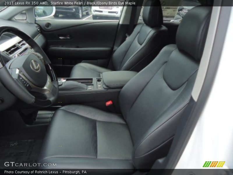 Starfire White Pearl / Black/Ebony Birds Eye Maple 2013 Lexus RX 350 AWD