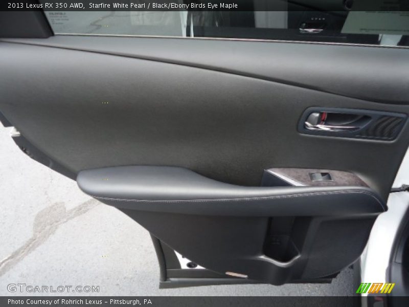 Starfire White Pearl / Black/Ebony Birds Eye Maple 2013 Lexus RX 350 AWD