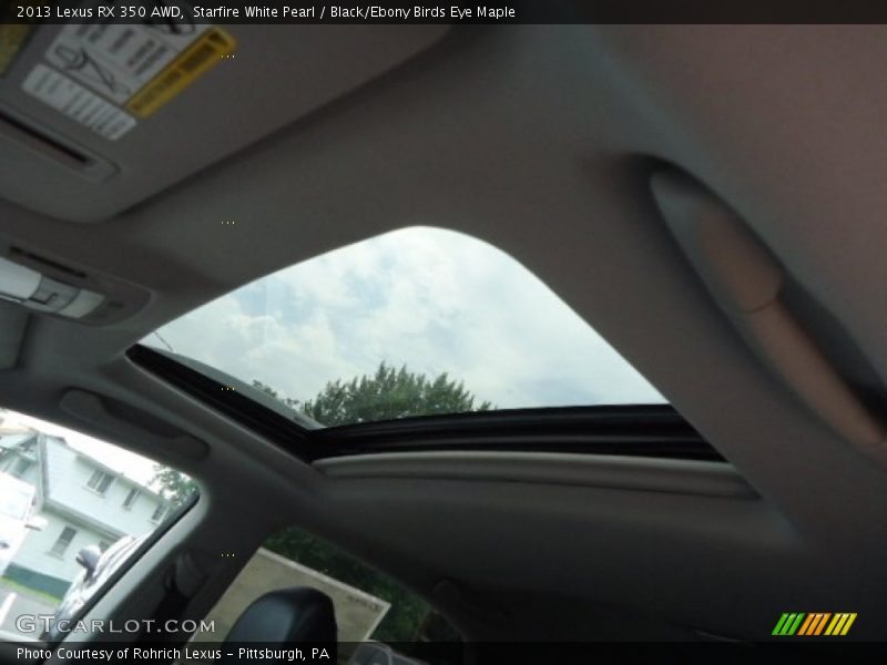 Starfire White Pearl / Black/Ebony Birds Eye Maple 2013 Lexus RX 350 AWD