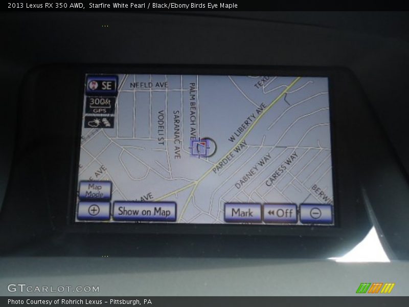 Starfire White Pearl / Black/Ebony Birds Eye Maple 2013 Lexus RX 350 AWD