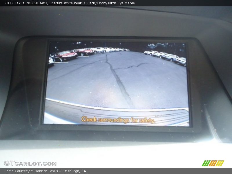 Starfire White Pearl / Black/Ebony Birds Eye Maple 2013 Lexus RX 350 AWD