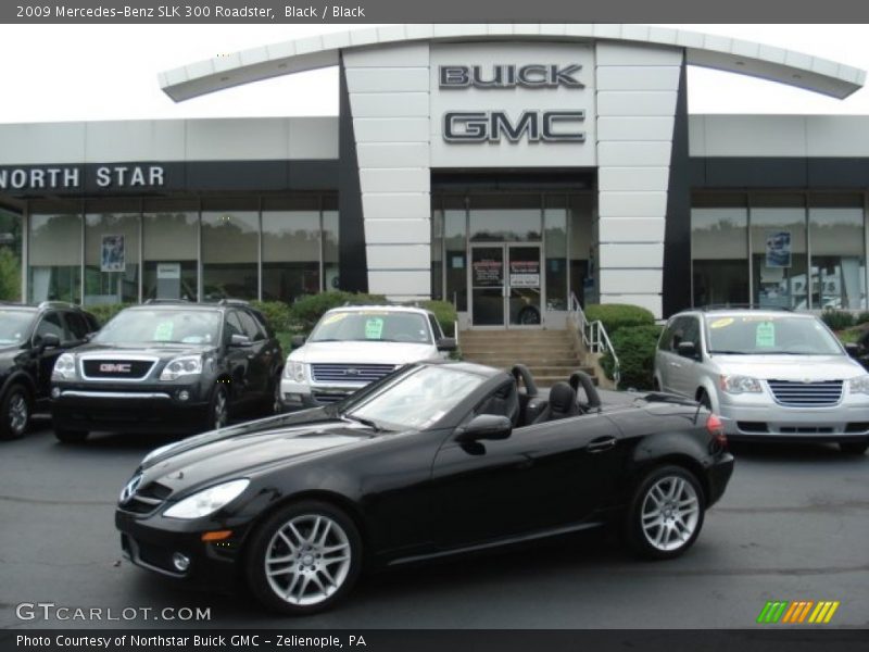 Black / Black 2009 Mercedes-Benz SLK 300 Roadster