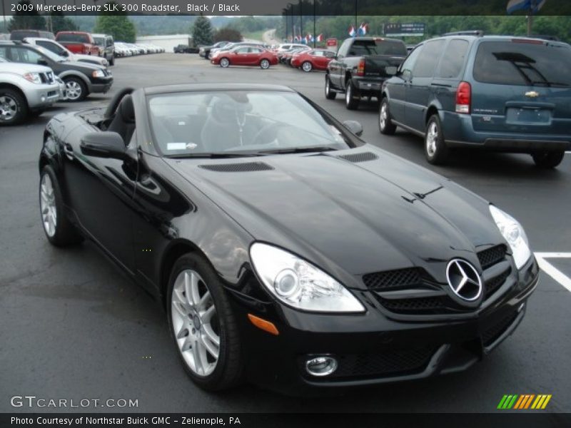 Black / Black 2009 Mercedes-Benz SLK 300 Roadster