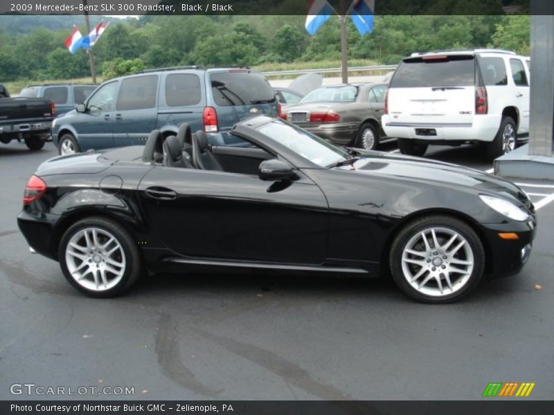 Black / Black 2009 Mercedes-Benz SLK 300 Roadster