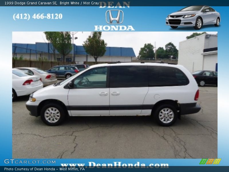 Bright White / Mist Gray 1999 Dodge Grand Caravan SE