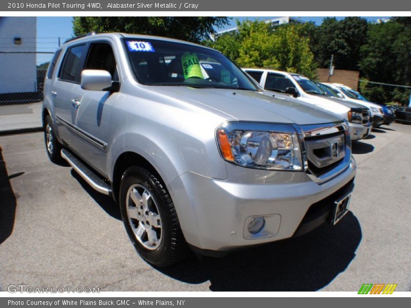 Alabaster Silver Metallic / Gray 2010 Honda Pilot Touring 4WD