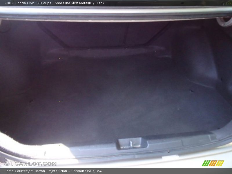 Shoreline Mist Metallic / Black 2002 Honda Civic LX Coupe