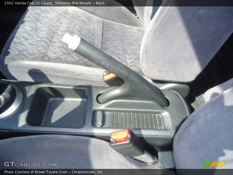 Shoreline Mist Metallic / Black 2002 Honda Civic LX Coupe