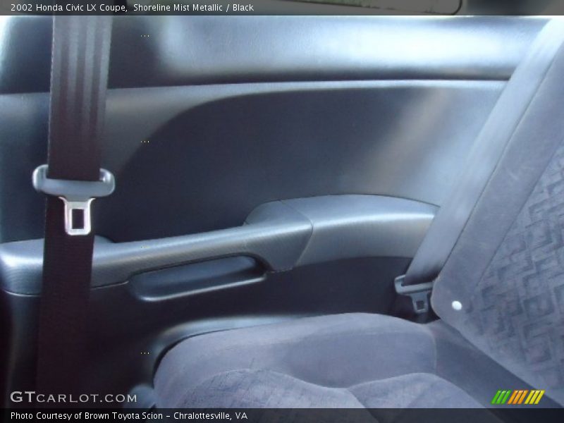 Shoreline Mist Metallic / Black 2002 Honda Civic LX Coupe