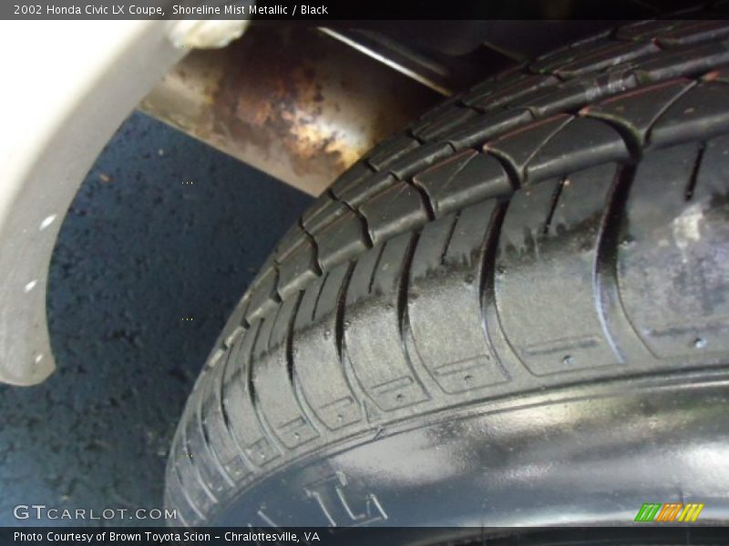 Shoreline Mist Metallic / Black 2002 Honda Civic LX Coupe