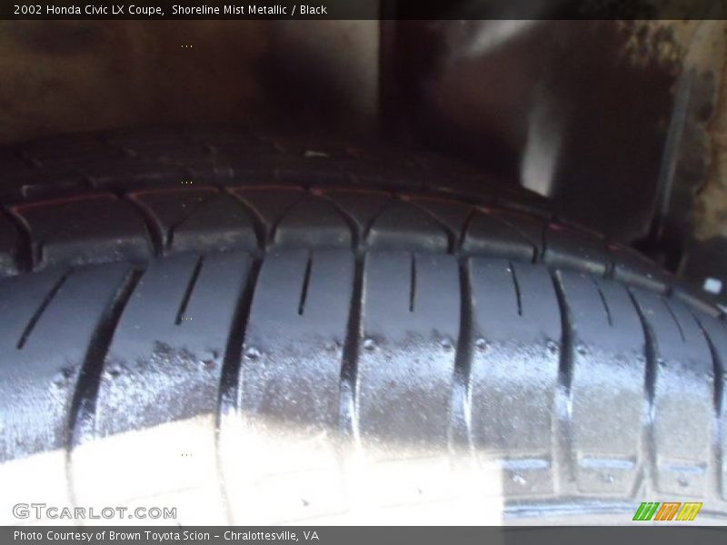 Shoreline Mist Metallic / Black 2002 Honda Civic LX Coupe