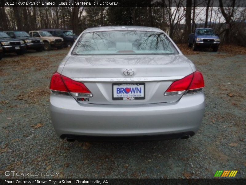 Classic Silver Metallic / Light Gray 2012 Toyota Avalon Limited