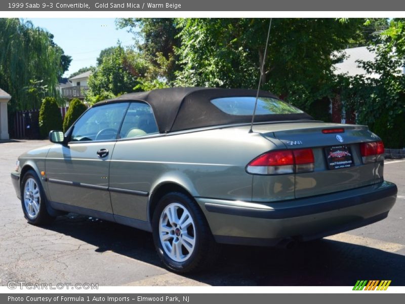 Gold Sand Mica / Warm Beige 1999 Saab 9-3 Convertible