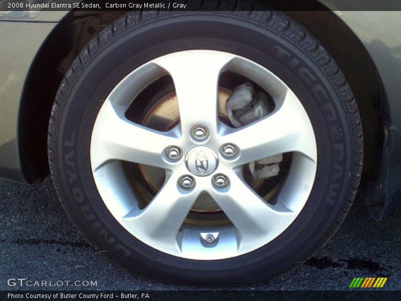 Carbon Gray Metallic / Gray 2008 Hyundai Elantra SE Sedan