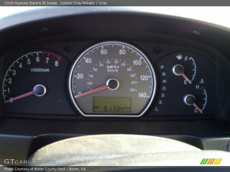 Carbon Gray Metallic / Gray 2008 Hyundai Elantra SE Sedan