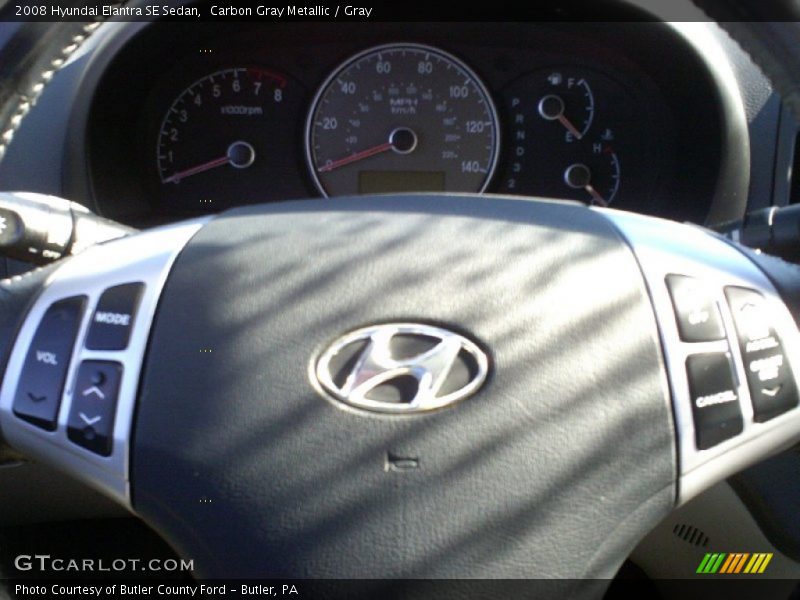 Carbon Gray Metallic / Gray 2008 Hyundai Elantra SE Sedan