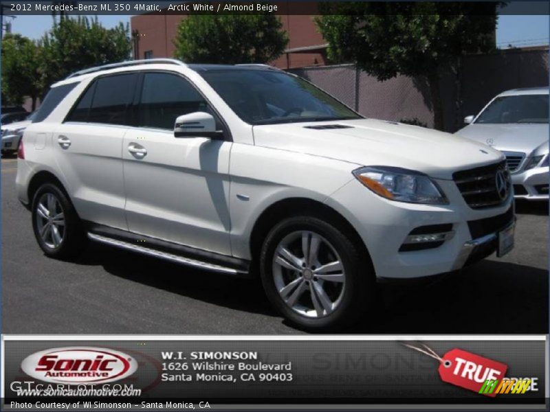 Arctic White / Almond Beige 2012 Mercedes-Benz ML 350 4Matic