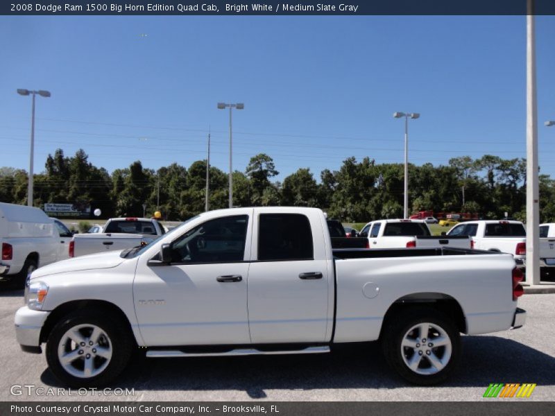 Bright White / Medium Slate Gray 2008 Dodge Ram 1500 Big Horn Edition Quad Cab