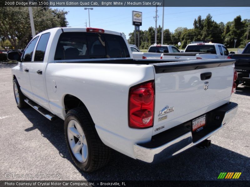 Bright White / Medium Slate Gray 2008 Dodge Ram 1500 Big Horn Edition Quad Cab