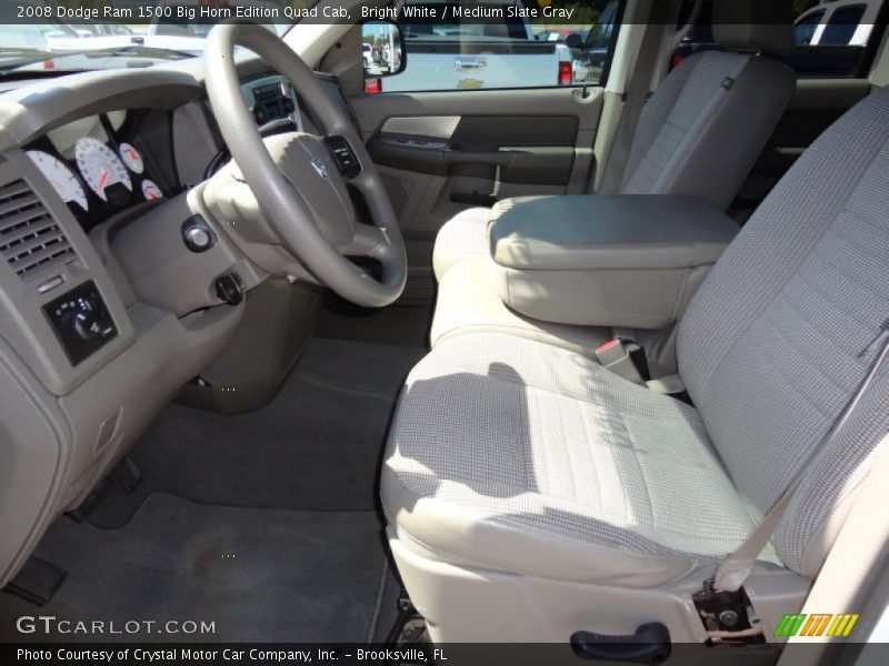 Bright White / Medium Slate Gray 2008 Dodge Ram 1500 Big Horn Edition Quad Cab